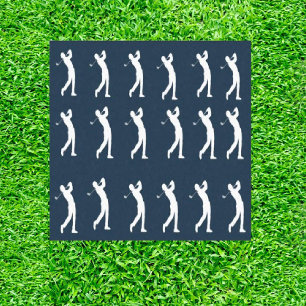 Papel De Regalo silueta de golfistas de la marina