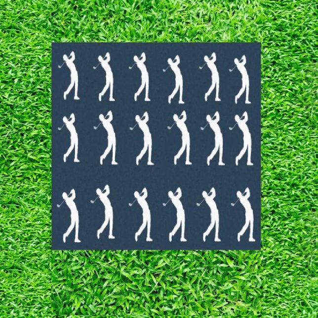 Papel De Regalo silueta de golfistas de la marina (Gift Dad a Hole-in-One!)