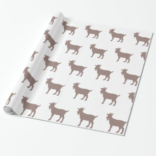Papel De Regalo Silueta de granja de animales de cabra