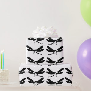 Papel De Regalo Silueta de libélula naturaleza insecto Arte