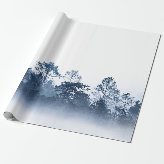 Papel De Regalo silueta de múltiples capas de selva tropical (Desenrollado)