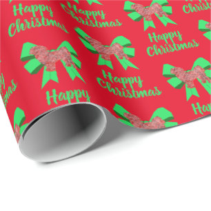 Papel De Regalo Silueta de perro Shih Tzu Navidad Perro & Lazo Ver