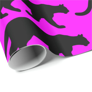 Papel De Regalo Silueta de puma león de montaña