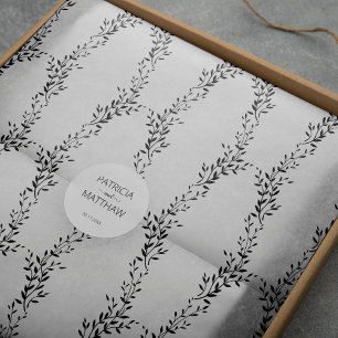 Papel De Regalo Silueta elegante de hojas