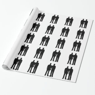 Papel De Regalo Silueta gay de los pares
