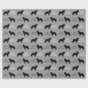 Papel De Regalo Siluetas de perro Leonberger