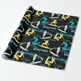 Papel De Regalo Siluetas de surf