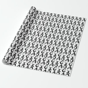 Papel De Regalo Siluetas de yoga Posiciones Patrón de mosaico