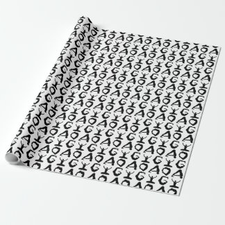 Papel De Regalo Siluetas de yoga Posiciones Patrón de mosaico