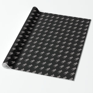 Papel De Regalo Siluetas grises del barro amasado en fondo negro