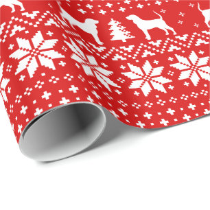 Papel De Regalo Siluetas redondeadas Perros Navidades Vacaciones R