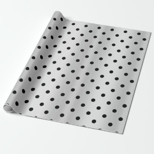Papel De Regalo SiLVER BODA ELEGANTE Spot Black BRAP
