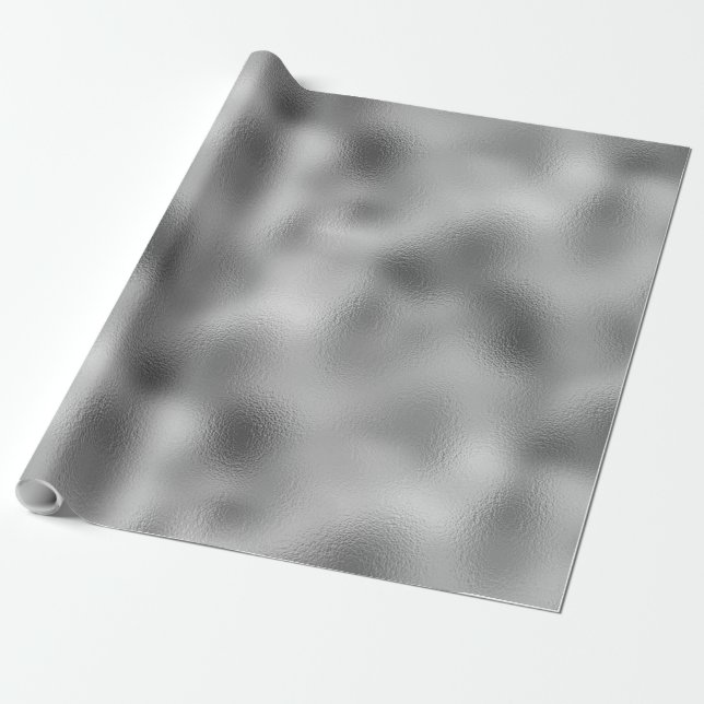 Papel De Regalo Silver Glitz (Desenrollado)