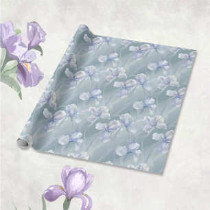 Papel De Regalo Silver Iris Floral 25º Aniversario Boda