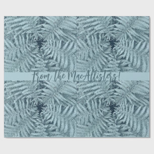 PAPEL DE REGALO SILVER NEW ZEALAND LEAFY FERN PERSONALIZADO KIWI N