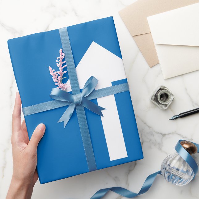 Papel De Regalo Símbolo azul de Rótulo de tráfico unidireccional d (Subido por el creador)