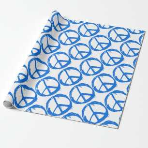 Papel De Regalo Símbolo azul del signo de la paz