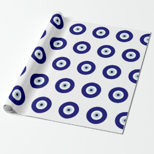 Papel De Regalo Símbolo azul malvado Ojo Buena suerte y protección