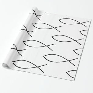 Papel De Regalo Símbolo cristiano Ichthys Thunder_Cove de los