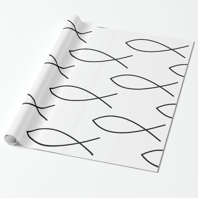 Papel De Regalo Símbolo cristiano Ichthys Thunder_Cove de los (Desenrollado)