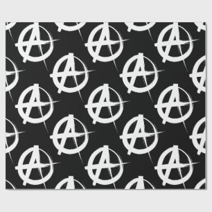Papel De Regalo símbolo de anarquía en blanco y negro