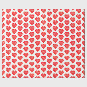 Papel De Regalo Símbolo de carta de juego roja corazón forma de co