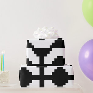 Papel De Regalo Símbolo de cruz negra de arte pixelado 