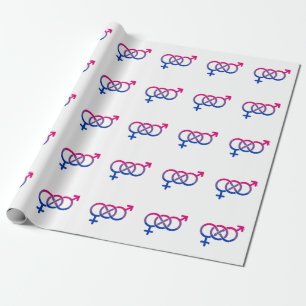 Papel De Regalo Símbolo de género bisexual