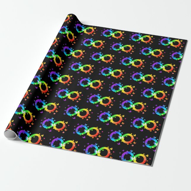 Papel De Regalo Símbolo de infinito de orgullo autista (Desenrollado)