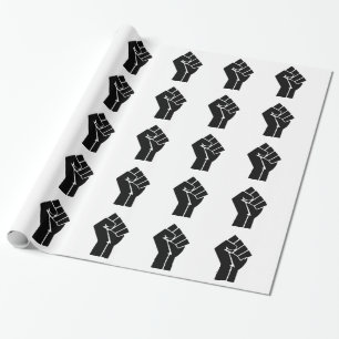 Papel De Regalo Símbolo de potencia negra/puño elevado