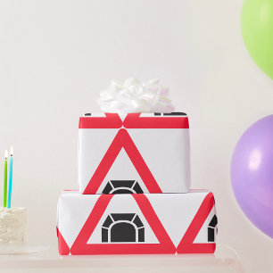 Papel De Regalo Símbolo de tráfico del Rótulo de advertencia de tú