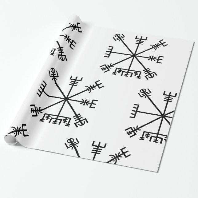 Papel De Regalo Símbolo de viking de vegvisir (Desenrollado)