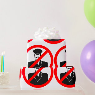 Papel De Regalo Símbolo divertido de advertencia sin chófer