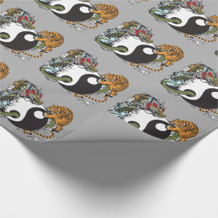 Papel De Regalo símbolo dragón y tigre yin yang