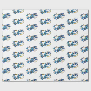 Papel De Regalo Símbolo infinito de mariposas Morpho azules
