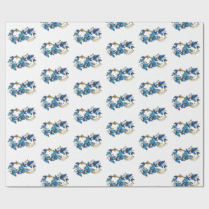 Papel De Regalo Símbolo infinito de mariposas Morpho azules