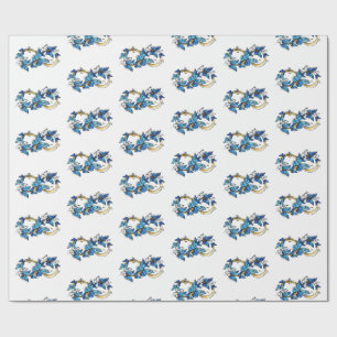 Papel De Regalo Símbolo infinito de mariposas Morpho azules