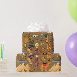 Papel De Regalo Símbolo jeroglífico del patrón egipcio antiguo