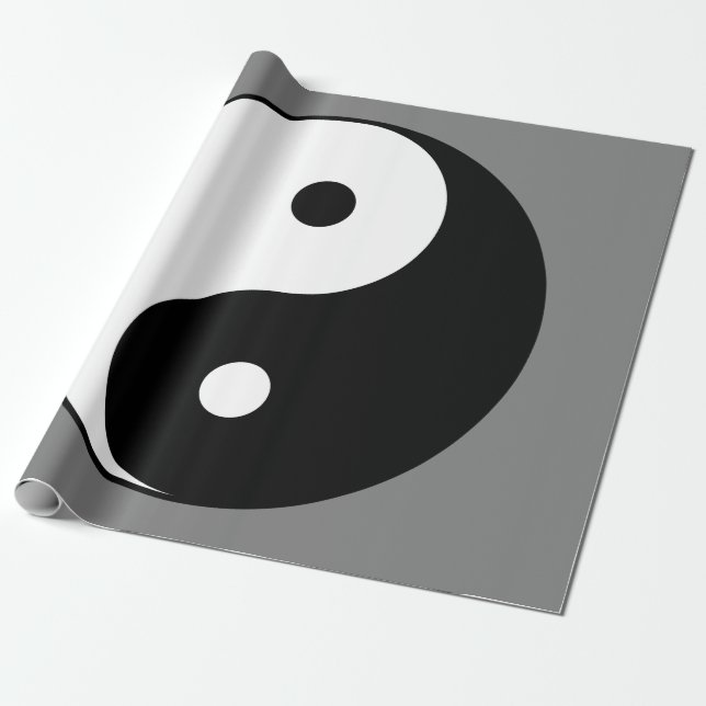 Papel De Regalo Símbolo Yin y Yang (taoísta chino Taijitu) (Desenrollado)