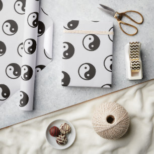Papel De Regalo Símbolo Yin Yang - diseño de tatuaje sólido