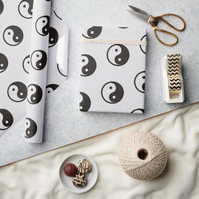 Papel De Regalo Símbolo Yin Yang - diseño de tatuajes sólidos (Artesanía)