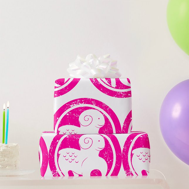 Papel De Regalo Símbolo zodiaco de Aries Astrología de Ram Rosa Gr (Subido por el creador)