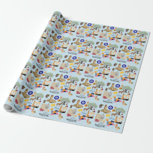 Papel De Regalo Símbolos de Chipre para los amantes de los viajes