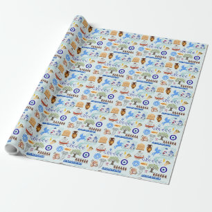 Papel De Regalo Símbolos de Grecia Amantes de Viajes