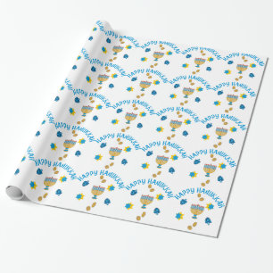 Papel De Regalo Símbolos de Hanukkuh