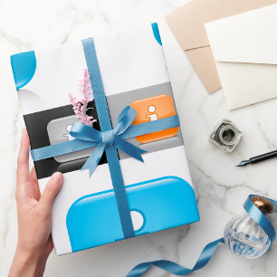 Papel De Regalo Símbolos de Información Modernos Brillantes