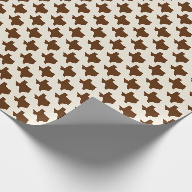 Papel De Regalo Símbolos de Texas, Estado de Texas, Brown (Esquina)
