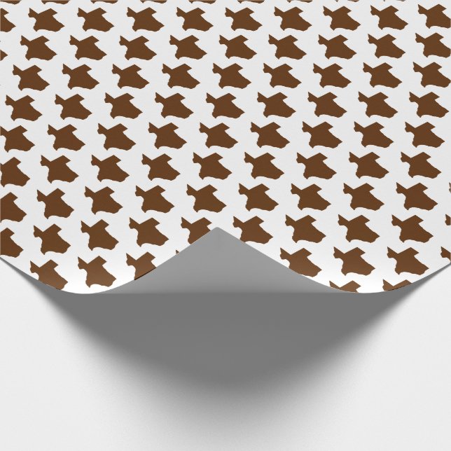 Papel De Regalo Símbolos de Texas, Estado de Texas, Brown (Esquina)