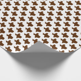 Papel De Regalo Símbolos de Texas, Estado de Texas, Marrón