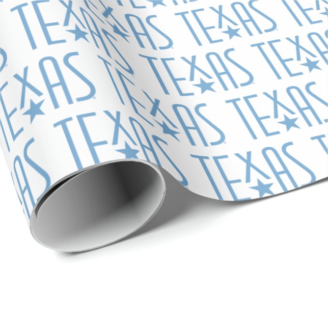 Papel De Regalo Símbolos de Texas, Texas y Star Blue (Esquina del rollo)